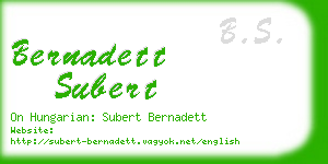 bernadett subert business card